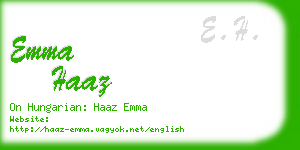 emma haaz business card